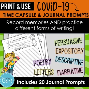 Covid-19 Time Capsule & Journal Writing (with different types of writing)