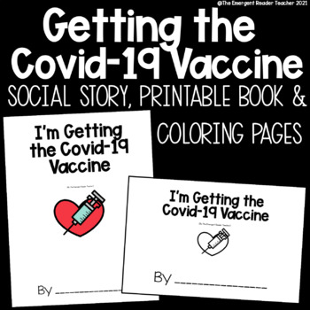 Preview of Covid 19 Vaccine Social Story Reader and Coloring Pages