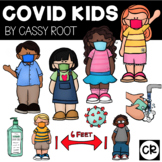 Covid Kids Digital Clipart - Kids in Masks