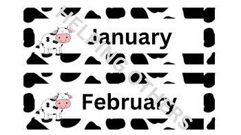 Preview of Cow Calendar