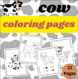 Cow Coloring Pages : Simple Activities