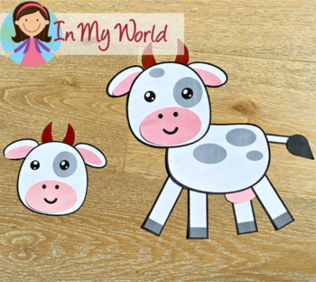 Cow Craft Activity | Cow Craftivity | Cow Cut & Paste by Lavinia Pop