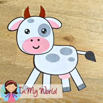 Cow Craft Activity | Cow Craftivity | Cow Cut & Paste by Lavinia Pop