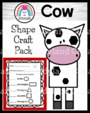 Cow Craft Shape Activity - Shape Counting Math Center - Fa