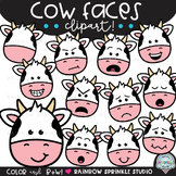 Cow Faces Clipart