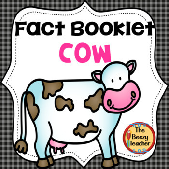 Preview of Cow Fact Booklet | Nonfiction | Comprehension | Craft