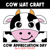 Cow Hat Craft - Animals Headband/Crown Printable template,