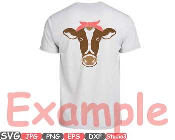 Cow Head Silhouette Svg Clipart Cowboy Western Farm Animal Heifer 768s