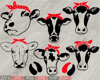 Download Cow With Bandana Clipart Worksheets Teaching Resources Tpt