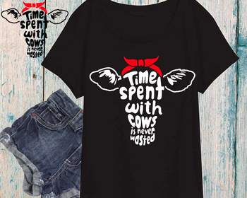 Download Cow Head Whit Bandana Time Spent With Cows Is Never Wasted Svg Cowboy Farm 900s