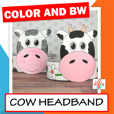 Cow Headband - Farm Animal Paper Hat - Animal Crown - Colo