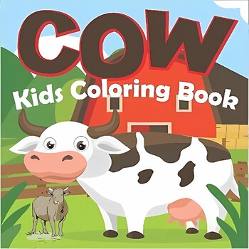 Preview of Cow Kids Coloring Book: Cow Coloring Pages for Kids, Boys and Girls