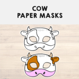 Farm Animal Paper Masks Printable Craft Activity Costume Template