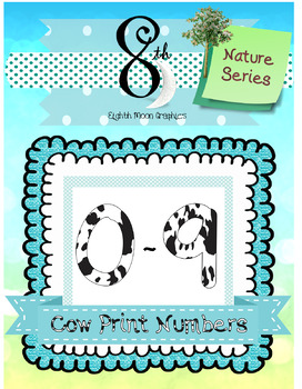 Preview of Cow Print Number Clip Art