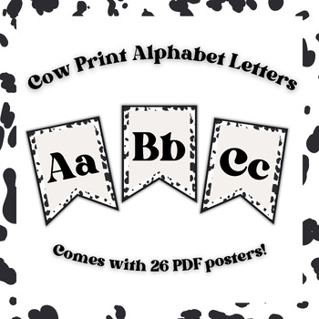 Preview of Cow Print Alphabet Letters