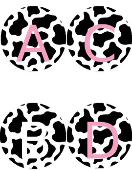 Preview of Cow Print Word Wall!