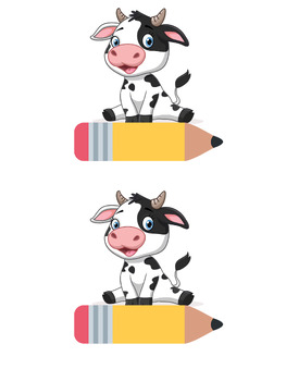 Preview of Cow School Name tags