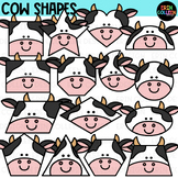 Cow Shapes Clipart - Farm Animals