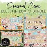 Seasonal Cows Bulletin Board Bundle | Holiday Growing Bull