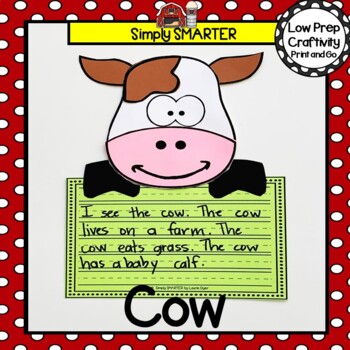 Preview of Cow Writing Cut and Paste Craftivity