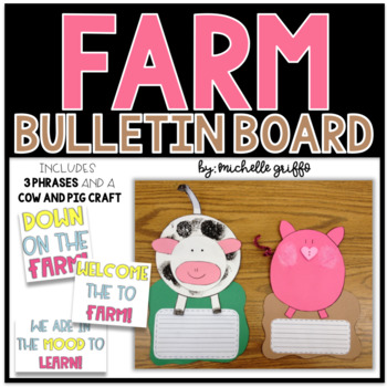 Preview of Farm Bulletin Board Cow and Pig Craft