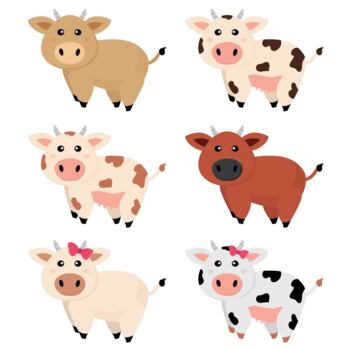 Cow clipart by K Kids Resources | TPT