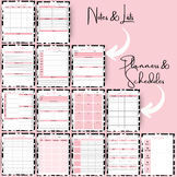 Cow themed Teacher Planner & Binder | Edit in Canva & PDF File