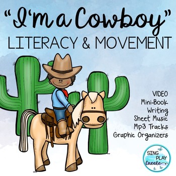 Preview of Cowboy Literacy Little Readers, and Song "I'm a Cowboy" Video {CCSS}