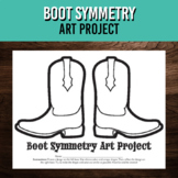 Cowboy Boot Symmetry Art Project Printable Worksheet | Wes