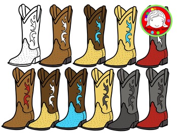 Preview of Cowboy Boots Clipart (Personal & Commercial Use)