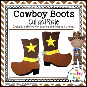 Cowboy Boots Craft by Crafty Bee Creations | Teachers Pay Teachers