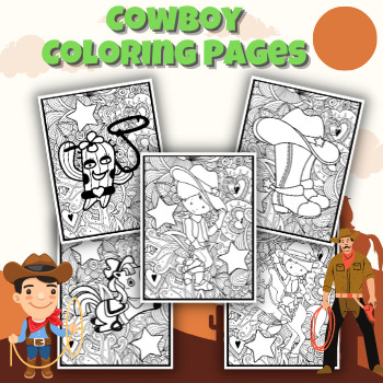 cowboy coloring page teaching resources teachers pay teachers