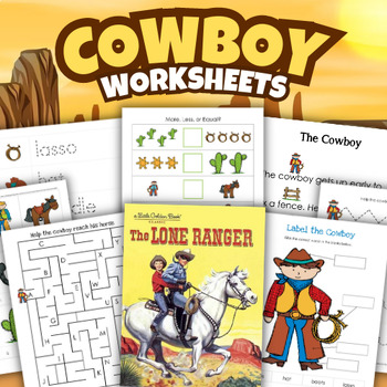 Preview of Cowboy Day Printable Activity Pack For Kids