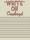 Cowboy Handwriting Pages "Write" On!