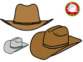 Cowboy Hat Clipart (Personal & Commercial Use)