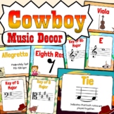 Cowboy Music Classroom Decor | BUNDLE | Western Music Clas