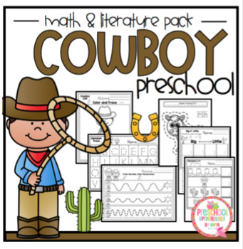 Preview of Cowboy Math and Literature Pack plus Craft