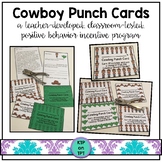 Cowboy Punch Cards (Positive Behavior Incentive Program)