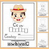 Cowboy Writing Activities Wild West Tracing Alphabet Lette