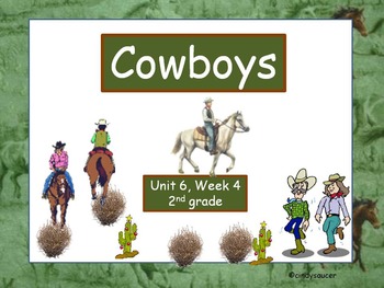 Preview of Cowboys, Interactive PowerPoint, 2nd Grade