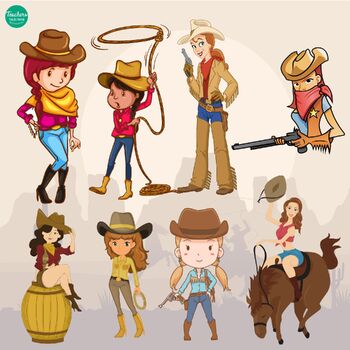 clipart cowgirl