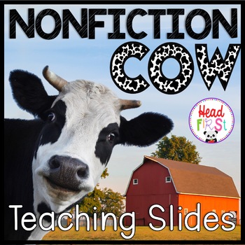 Preview of Cows Nonfiction Digital and Printable Slides, Books, and Activities