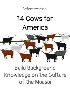 Preview of Cows for America: Building Background about the Maasai