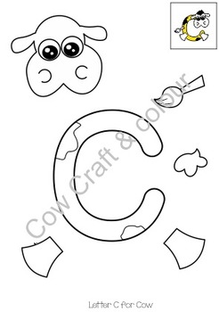 Cow Templates Crafts and colouring by Michelle's Template Store | TpT