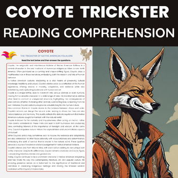 Coyote Trickster Reading Comprehension | Native American Folklore and