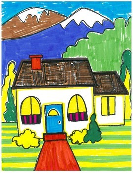 Cozy Cottage : Art for Kids, Emergency Sub Lesson | TPT