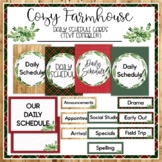 Cozy Farmhouse Daily Schedule Cards {EDITABLE!}