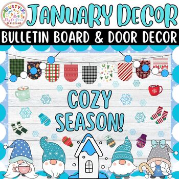 Preview of Cozy Season!: January And New Year Bulletin Boards And Door Decor Kits