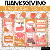 Cozy Thanksgiving Classroom Posters - Editable!