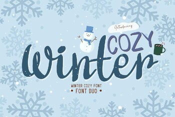 Preview of Cozy Winter Bubble font letters bundle for teachers